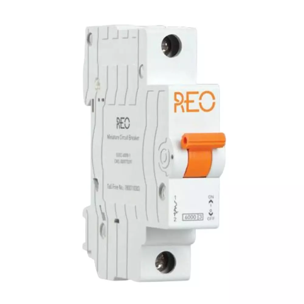 Reo Miniature Circuit Breaker (MCB) 1 Pole 10 Amp C Curve 6 kA Breaking Capacity, DHMXCSPZ010