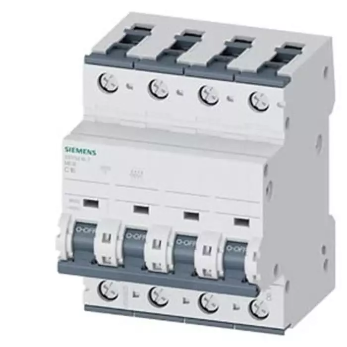 Siemens SENTRON 5SY5 MCB, 4P, 16A Curve C, 400V AC, 880V DC, 15 kA Breaking Capacity, 5SY5416-7