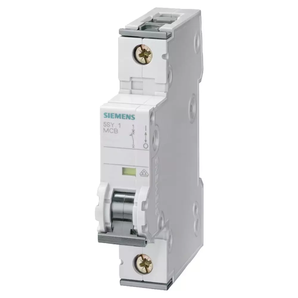 Siemens Sentron 5SY4 MCB, 1P, 25A Curve D, 230V AC, 10 kA Breaking Capacity, 5SY4125-8