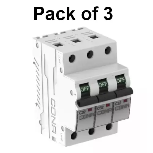 cona-miniature-circuit-breaker-mcb-safetrip-b-type-63-amp-6-ka-three-pole-neutral-3686-pack-of-3-pcs