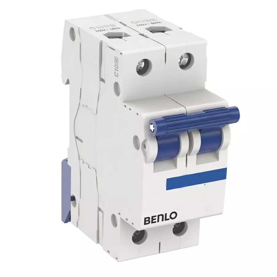 Benlo DC Miniature Circuit Breakers C Curve 2 Pole 20 Amp, 60113