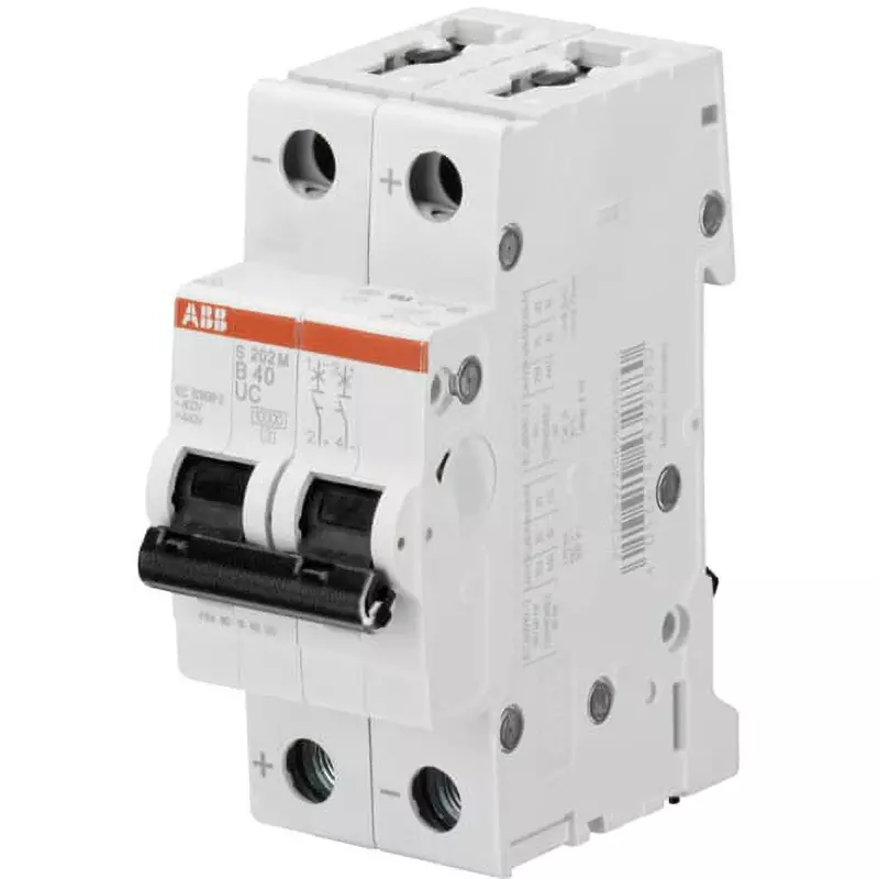 ABB Miniature Circuit Breaker 25 Amp Rated Current 2P Electrodes, S202M-B25UC