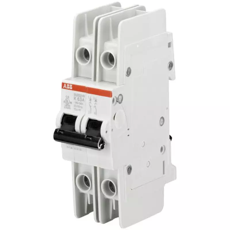 ABB Miniature Circuit Breaker 63 Amp Rated Current 2P Electrodes, SU202MR-K63 MCB
