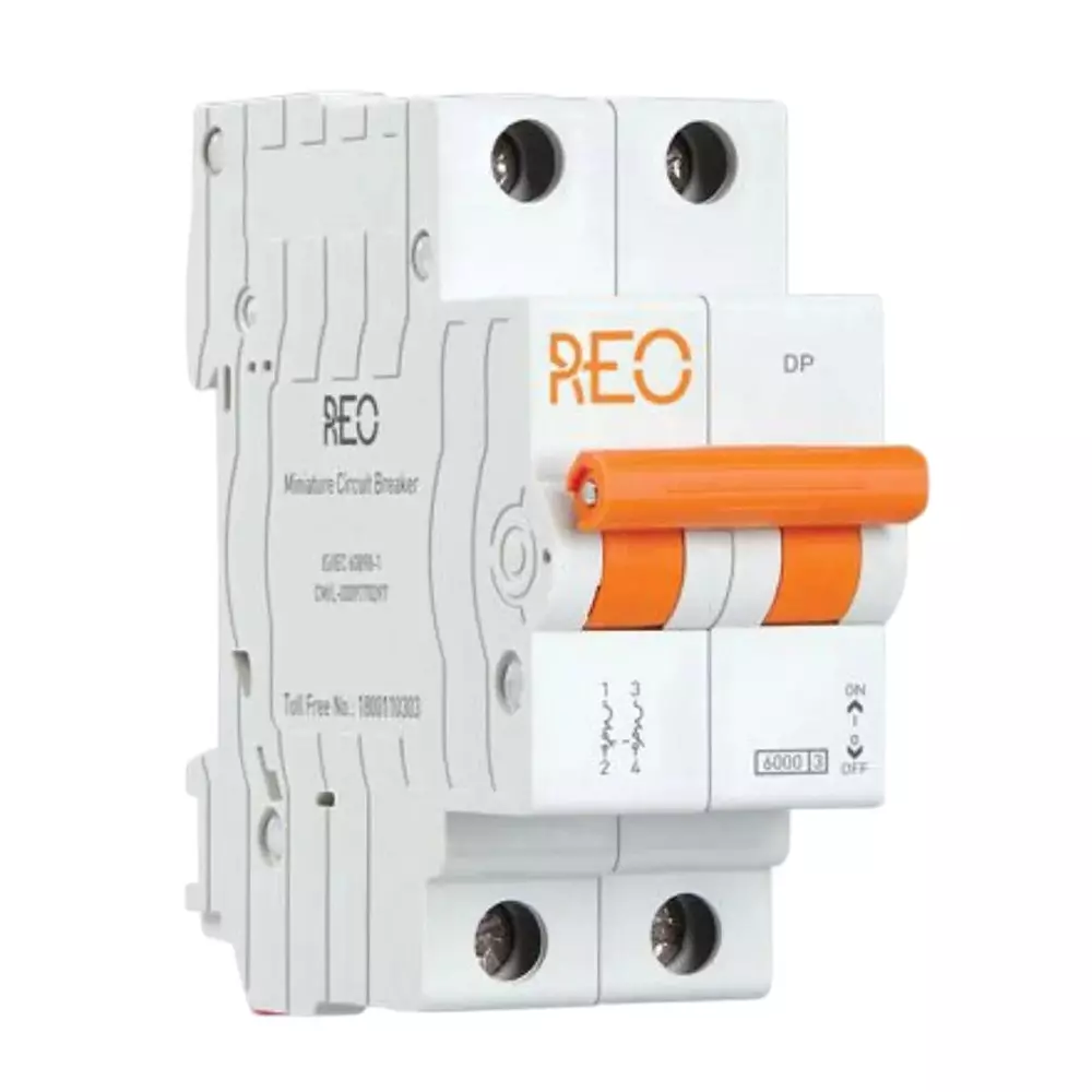 Reo Miniature Circuit Breaker (MCB) 2 Pole 16 Amp C Curve 6 kA Breaking Capacity, DHMXCDPZ016