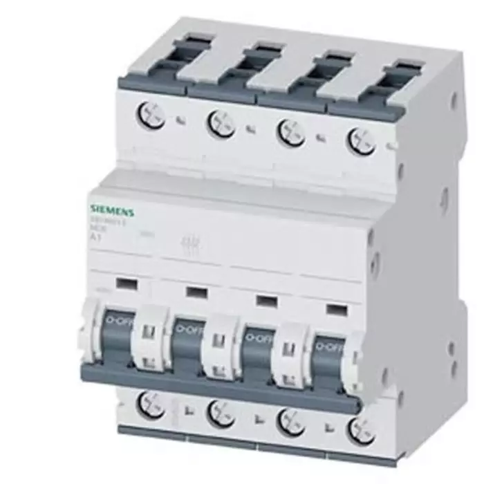 Siemens SENTRON 5SY4 MCB, 4P, 1A, Type A, 400V AC, 60V DC, 35 kA Breaking Capacity, 5SY4601-5