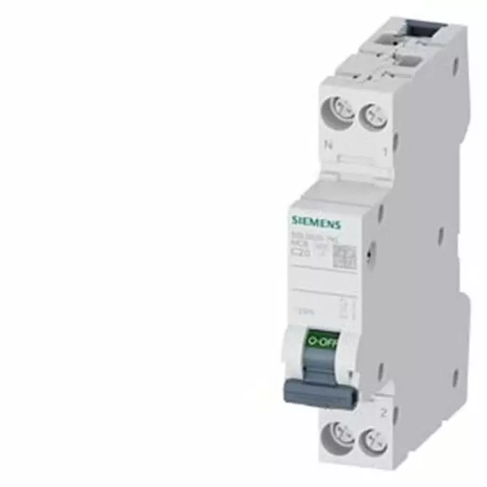 Siemens SENTRON 5SL60 MCB, 1P + N, 20A Curve C, 230V AC, 60V DC, 6 kA Breaking Capacity, 5SL6020-7KL
