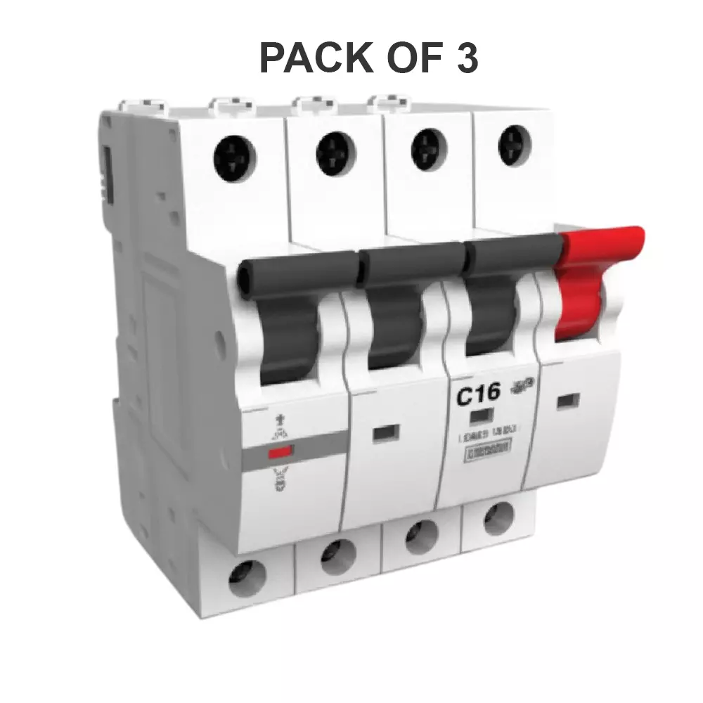 K9 Pro Safe Miniature Circuit Breakers Triple Pole + Neutral 40 Amp White, 6047 (Pack of 3)