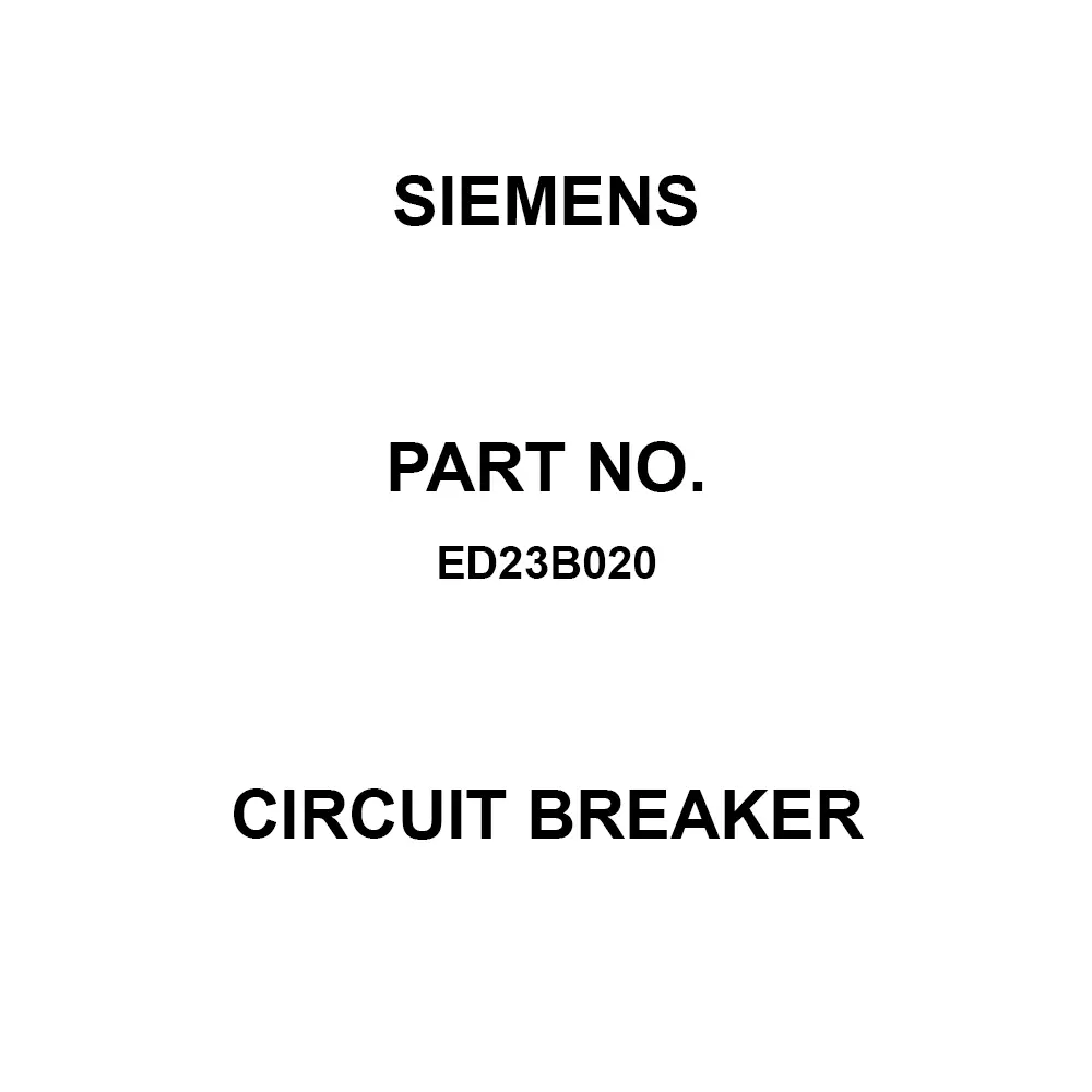 Siemens Low Voltage Circuit Breaker 20 Amp Non-Illuminated, ED23B020