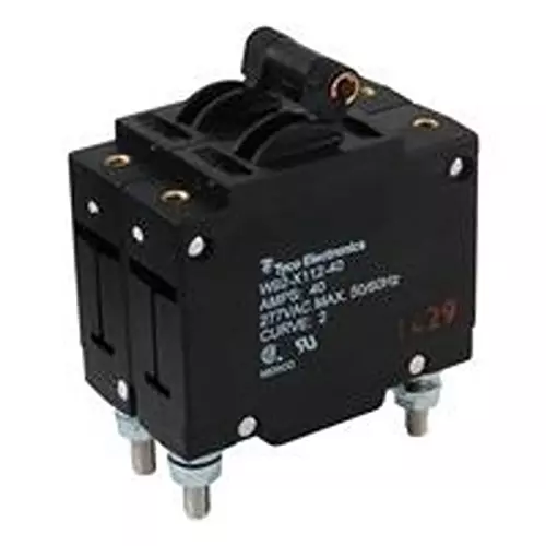 POTTER&BRUMFIELD - TE CONNECTIVITY Circuit Breaker, Hydromagnetic, 2P, 277V, 40A, W92-X112-40