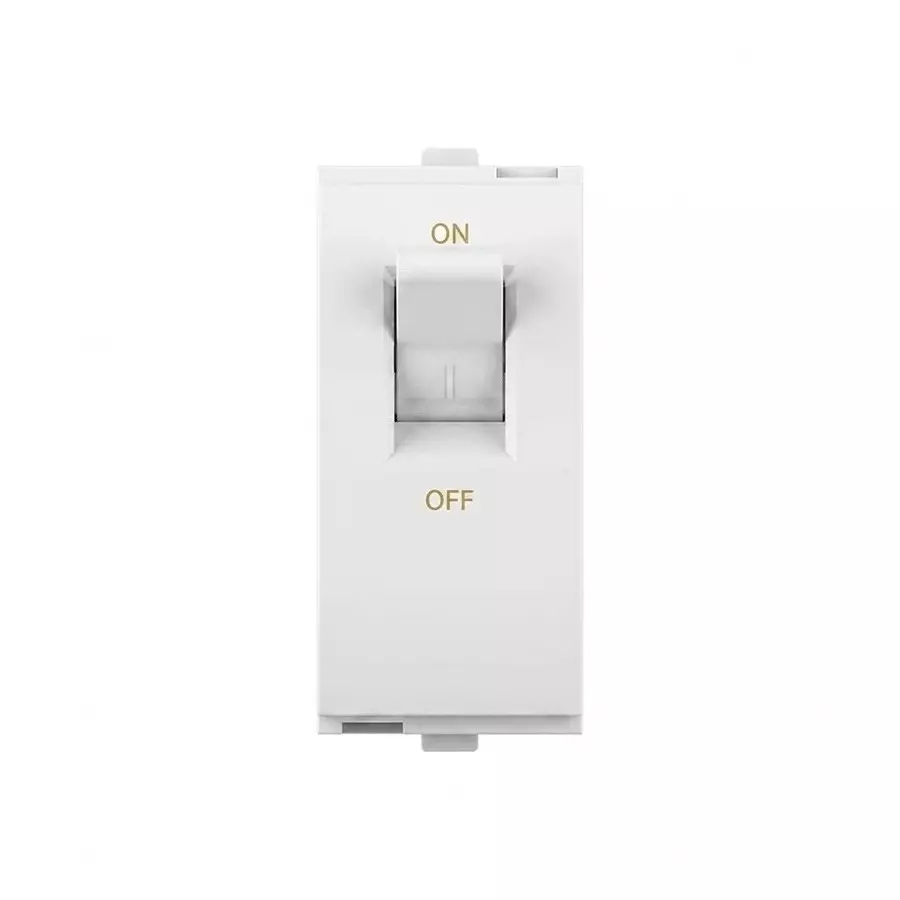Goldmedal Curve MCB Single Pole 3 kA Breaking Capacity White Jazz 1 Module for Commecial and Industrial Use, 101082