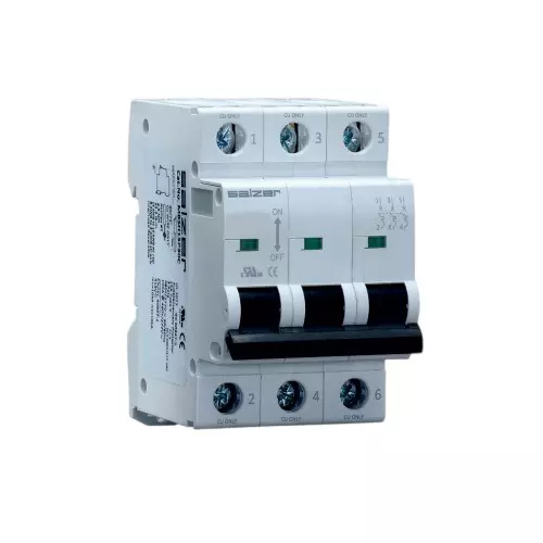 Salzer MCB Supplementary Protector 63 Amp 3 Pole 10 kA Short Circuit UL 1077 For Domestic & Commercial Application (Pack of 4 Pcs)