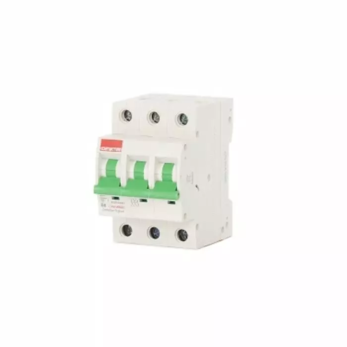 Contactum MCB 3P 6A Curve B 415 V AC 10 kA Breaking Capacity, CPB1006B3