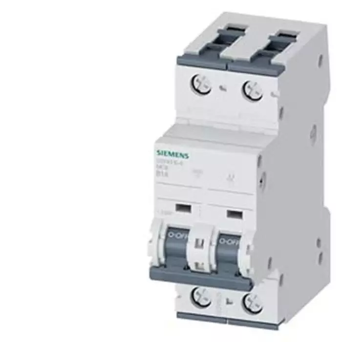 Siemens SENTRON 5SY4 MCB, 2P, 1.6A Curve B, 230V AC, 60V DC, 35 kA Breaking Capacity, 5SY4515-6