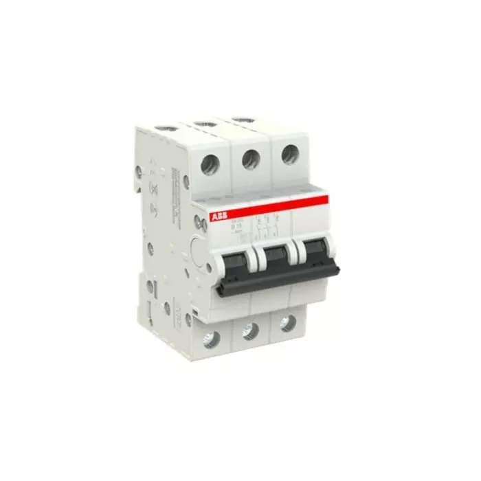 ABB Compact Home SH200 MCB, 3P, 16A Curve B, 440 V AC, 6 kA Breaking Capacity, 2CDS213001R0165SH203-B16