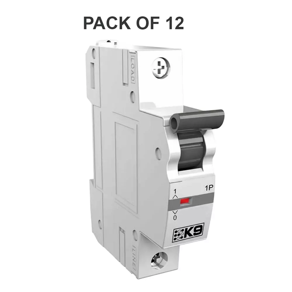 K9 Pro Safe Miniature Circuit Breakers Single Pole C Type 20 Amp White, 6004 (Pack of 12)