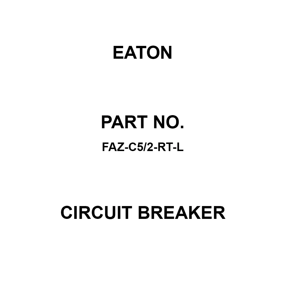 EATON Miniature Circuit Breaker 5 Amp Handle Actuator, FAZ-C5/2-RT-L