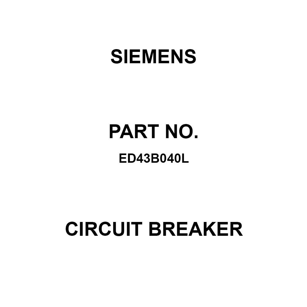 Siemens Low Voltage Circuit Breaker 40 Amp Handle Actuator, ED43B040L
