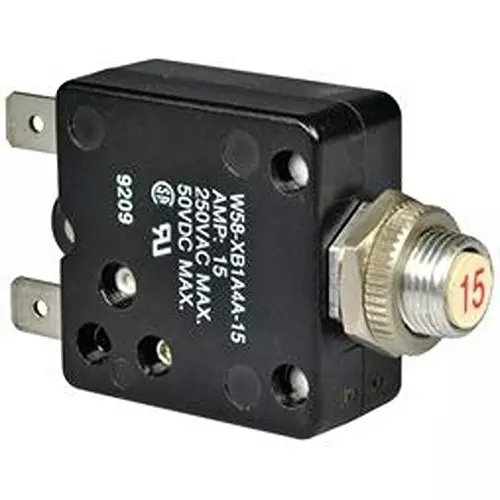 POTTER&BRUMFIELD - TE CONNECTIVITY Circuit Breaker, Thermal, 1P, 250V, 2A, W58-Xb1A4A-2.