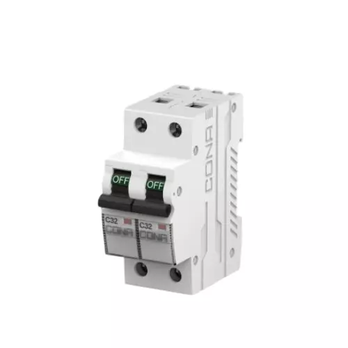 Cona Miniature Circuit Breaker (MCB) Safetrip B Type 16 Amp, 6 kA Double Pole, 3526 (Pack of 6 Pcs)
