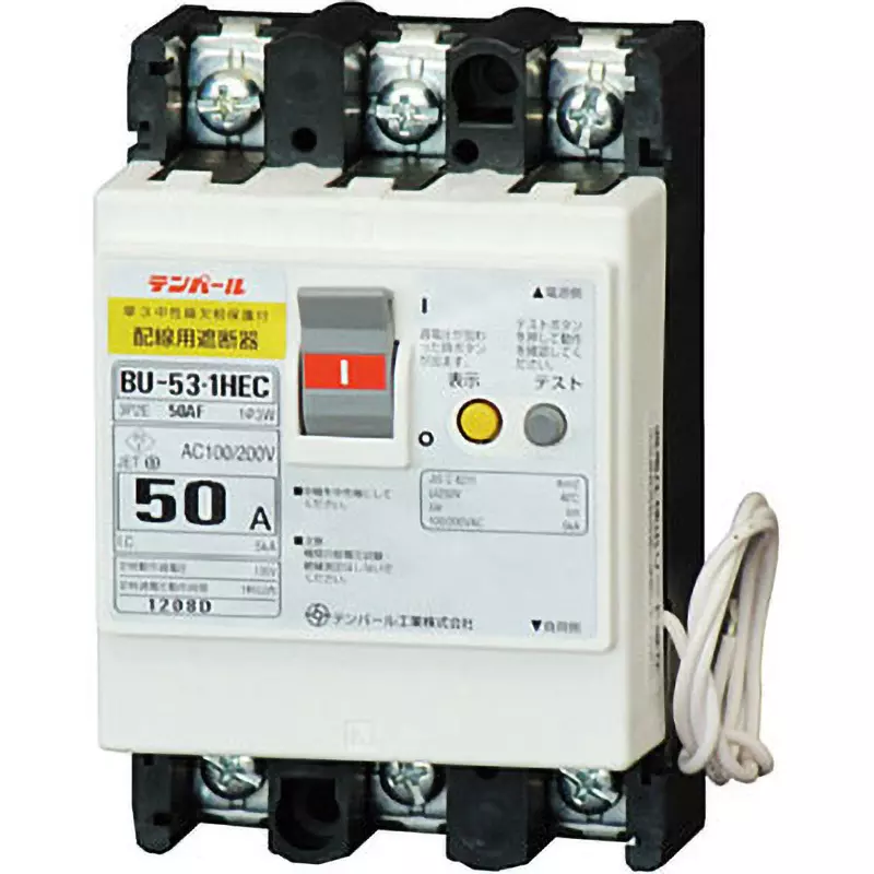 Tempearl Pearl Tect Breaker 40 A Rated Current AC 100/AC 200 V Voltage 3 P2 E Pole, BU5301HEC40