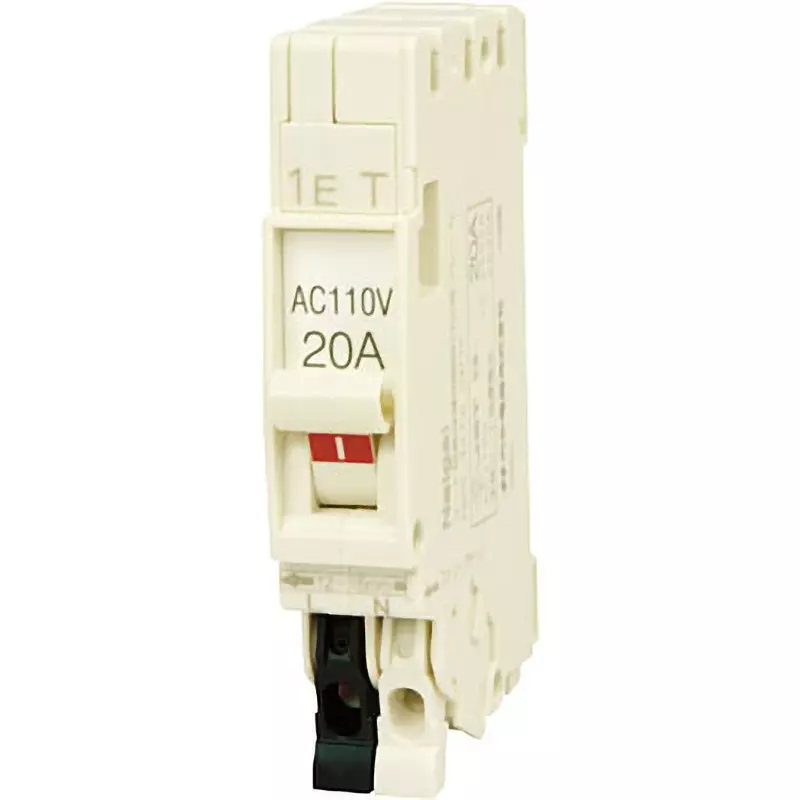 Naigai Energering Plug-In Small Breaker 20 A Rated Current AC 100 V Voltage 2 P1 E Pole, NPS-12T