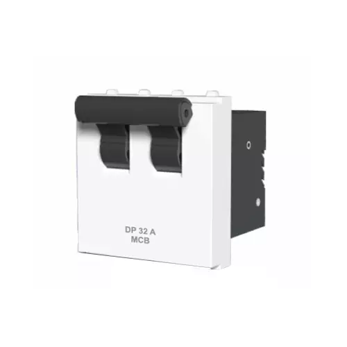 Cona ESTELLA Double Pole MCB 32 A Current 3 kA Breaking Capacity White, 18532