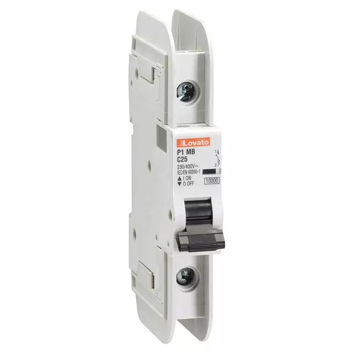Lovato MCB, 1P, 10A Curve C, 400 V AC, 60 V DC, 10 kA Breaking Capacity, P1MBUH1PC10