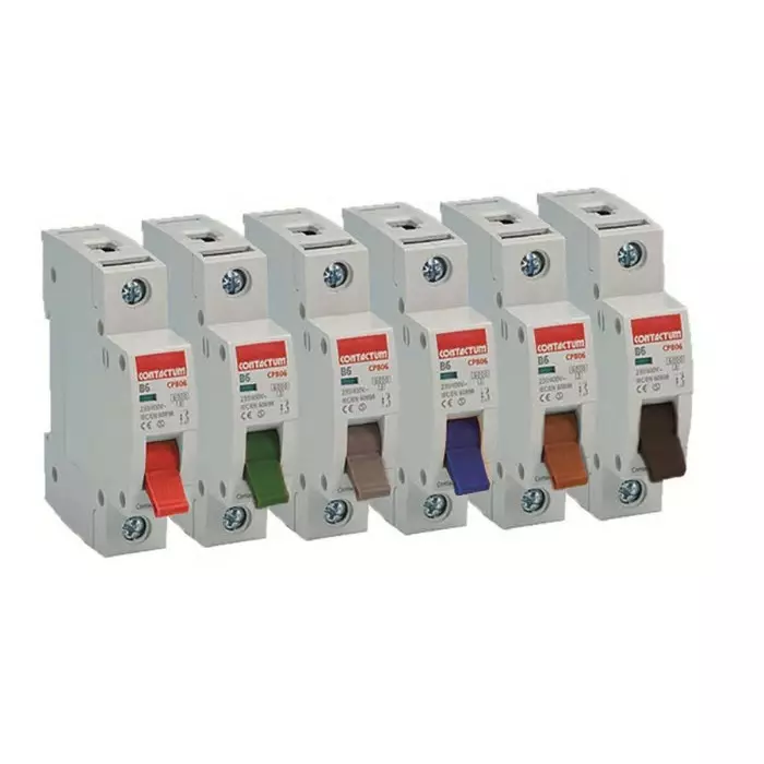 Contactum MCB 1P 63A Curve B 250 V AC 4.5 kA Breaking Capacity, CPB63