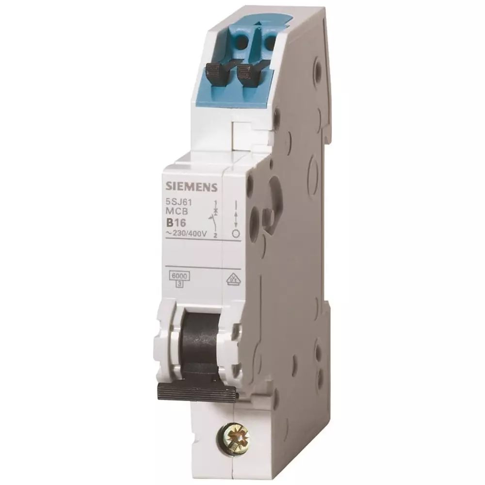 Siemens Sentron 5SJ6 MCB, 3P, 16A Curve B, 230V AC, 60V DC, 6 kA Breaking Capacity, 5SJ6316-6KS