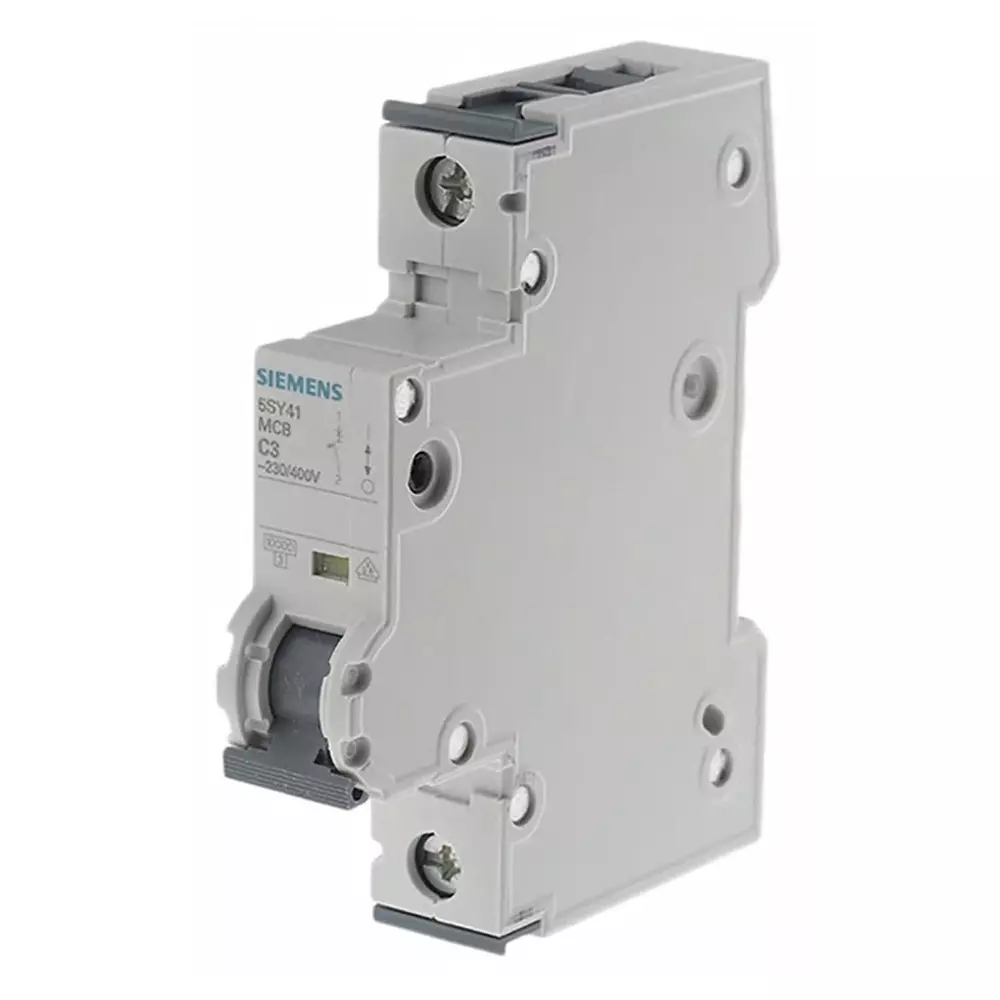 Siemens Sentron 5SY4 MCB, 1P, 3A Curve C, 230V AC, 10 kA Breaking Capacity, 5SY4103-7