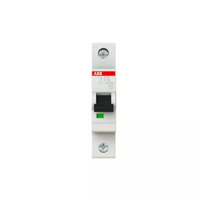 ABB System Pro M Compact S200 MCB, 1P, 10A Curve C, 253 V AC, 72 V DC, 6 kA Breaking Capacity, 2CDS251001R0104 - S201C10