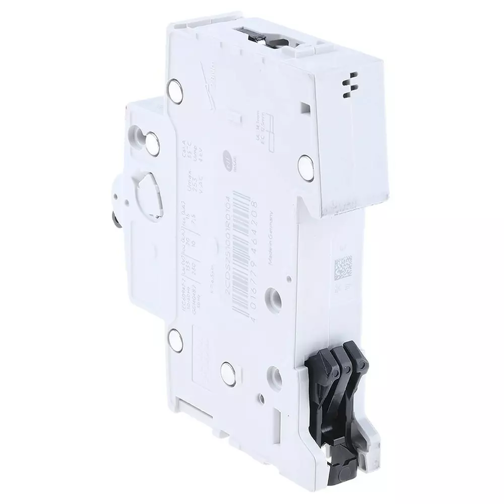 ABB System Pro M Compact S200 MCB, 1P, 10A Curve C, 253 V AC, 72 V DC, 6 kA Breaking Capacity, 2CDS251001R0104 - S201C10