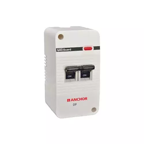 Anchor UNO Guard Mini MCB With Enclosure Double Pole White 20 A Current Rating, 98494