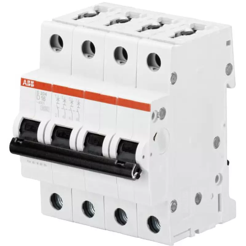 ABB Miniature Circuit Breaker 2 Amp Rated Current 4P Electrodes, S204-D2