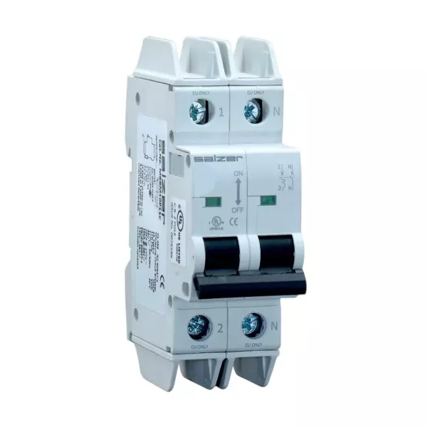 Salzer MCB Branch Protector 4 Amp 1 Pole + Neutral UL 489 For Motor Load & Industrial Applications 10 kA Short Circuit Rating (Pack of 6 Pcs)