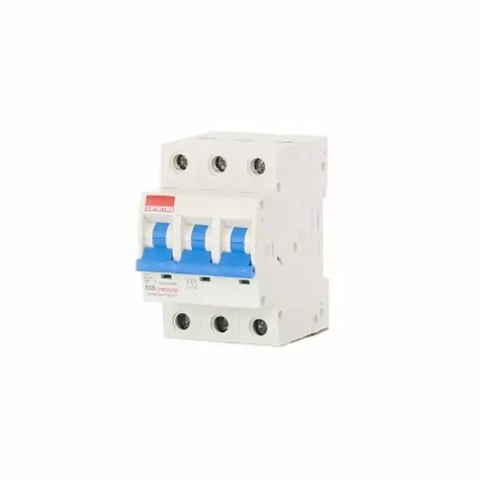 Contactum MCB 3P 20A Curve B 415 V AC 10 kA Breaking Capacity, CPB1020B3