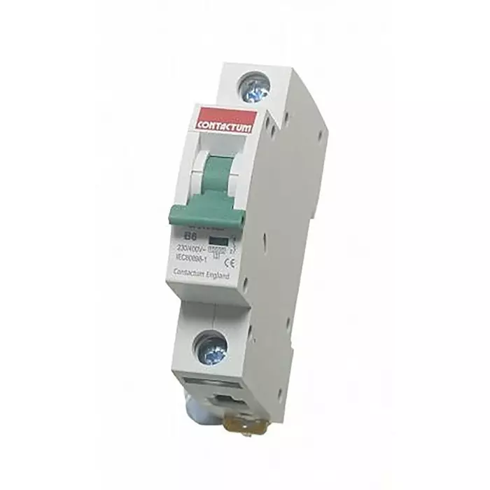 Contactum MCB 1P 40A Curve C 250 V AC 10 kA Breaking Capacity, CPB1040C