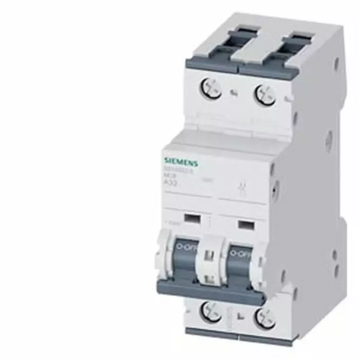 Siemens SENTRON 5SY4 MCB, 2P, 32A, Type A, 230V AC, 60V DC, 20 kA Breaking Capacity, 5SY4532-5