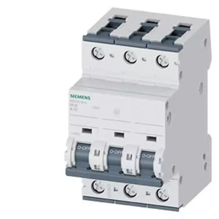 Siemens SENTRON 5SY4 MCB, 3P, 13A, Type A, 400V AC, 60V DC, 20 kA Breaking Capacity, 5SY4313-5