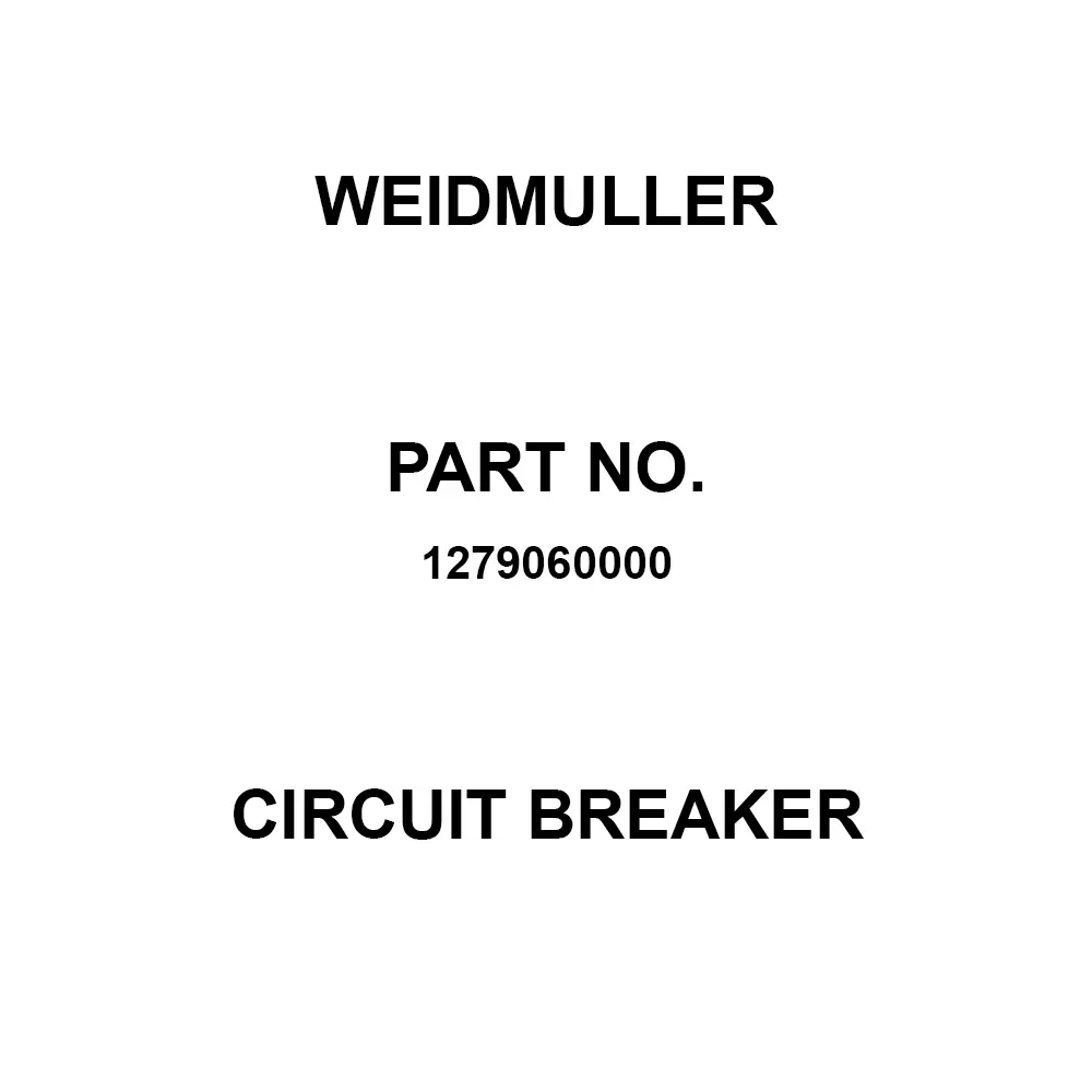 Weidmuller Thermal Circuit Breaker 8 Amp Pushbutton Actuator, 1279060000