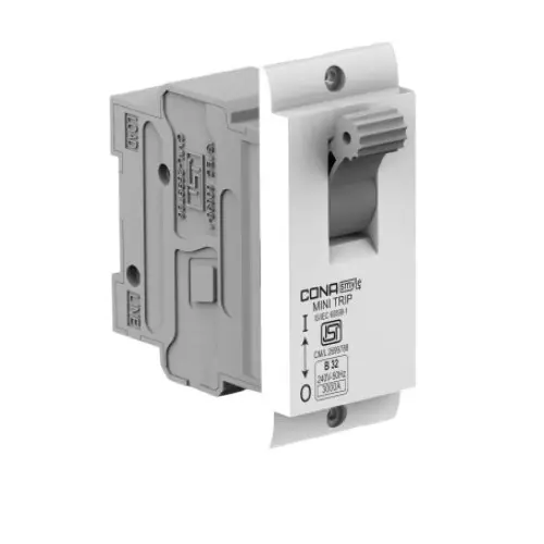 Cona Screw Type Tiny MCB Lighting B Type 40 Amp, Single Pole Neutral, T3646 (Pack of 10 Pcs)