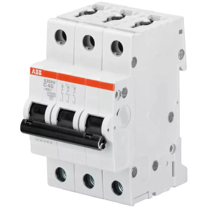 ABB Miniature Circuit Breaker 10 Amp Rated Current 3P Electrodes, S203M-K10