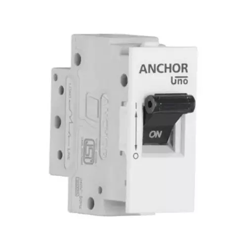 Anchor Roma Classic UNO Single Pole Mini Modular MCB C Curve White 20 Amp Current, 98072 (Pack of 12)
