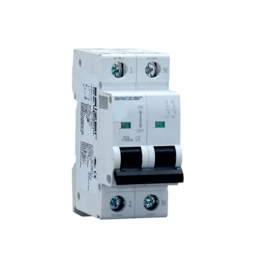 Salzer MCB Supplementary Protector 8 Amp 1 Pole + Neutral UL 1077 For Domestic & Commercial Application 10 kA Short Circuit Rating (Pack of 6 Pcs)