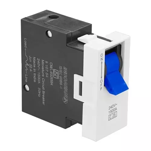 Legrand Modular MCB Allzy 25 Amp 1 Module Glossy White, 6811 60