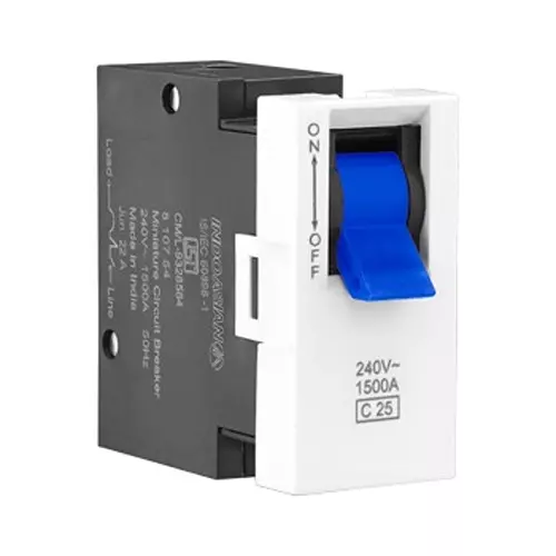 Legrand Modular MCB Allzy 25 Amp 1 Module Glossy White, 6811 60