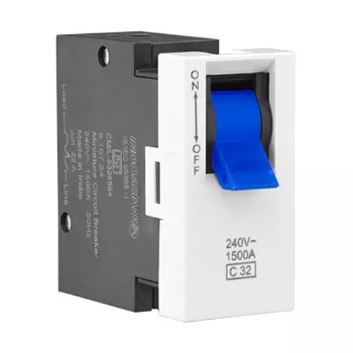Legrand Modular MCB Allzy 32 Amp 1 Module Glossy White, 6811 61