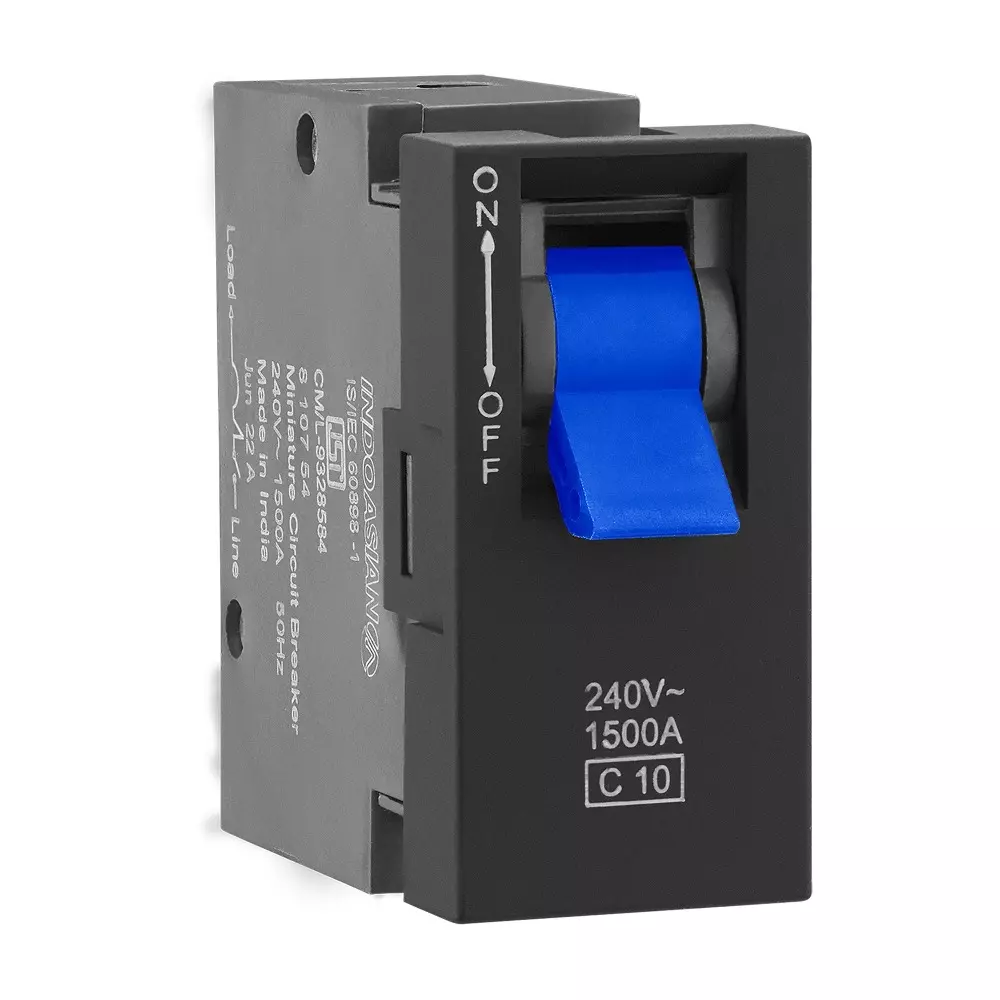 Legrand Modular MCB Allzy 10 Amp 1 Module Matt Black, 6812 57