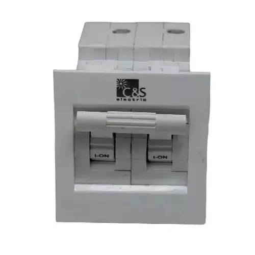C&S Electric WiNtrip S Miniature Circuit Breaker C Curve 6 Amp 2 Module Double Pole White, CS20438NR