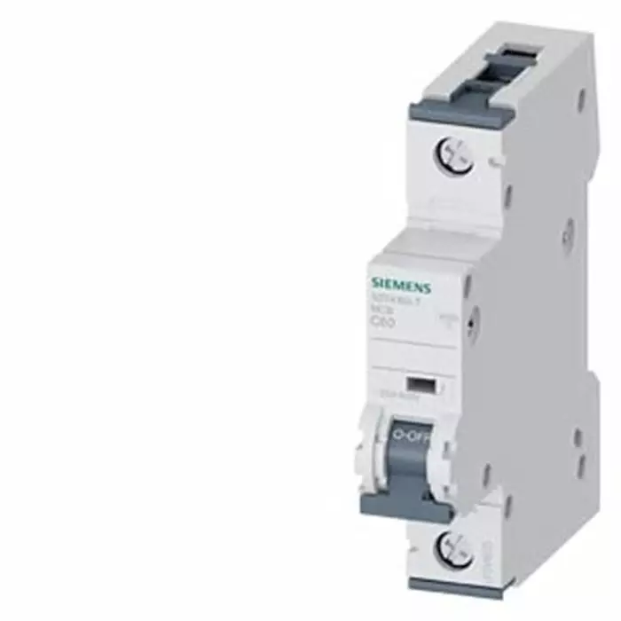 Siemens SENTRON 5SY4 MCB, 1P, 60A Curve C, 400V AC, 60V DC, 15 kA Breaking Capacity, 5SY4160-7